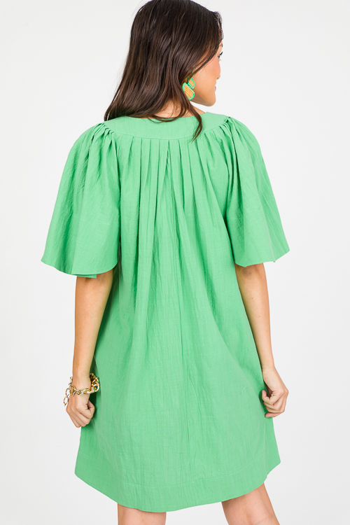 Perfectly Pleated Dress, Green