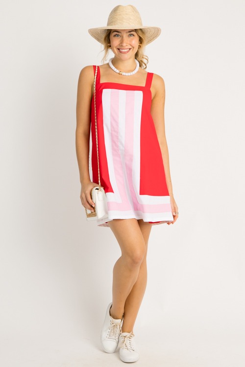 Harriet Dress, Red Pink