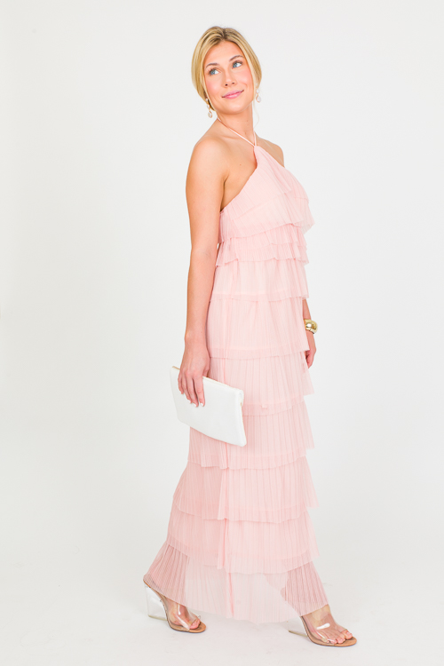 Penelope Pleated Maxi, Pink