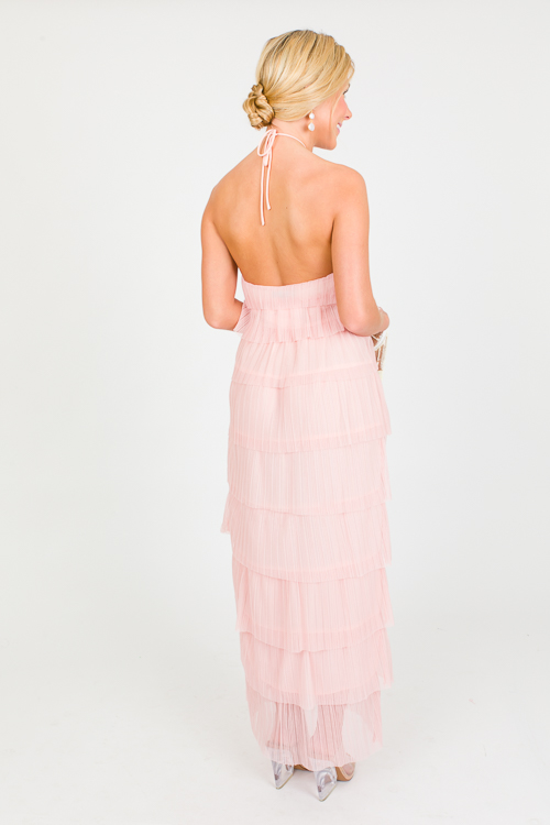 Penelope Pleated Maxi, Pink