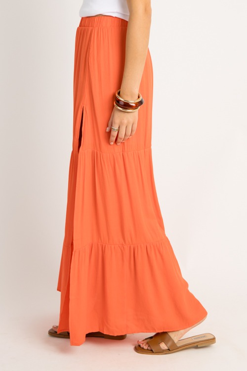 Tiered Slit Maxi Skirt, Orange - 0602-148h.jpg