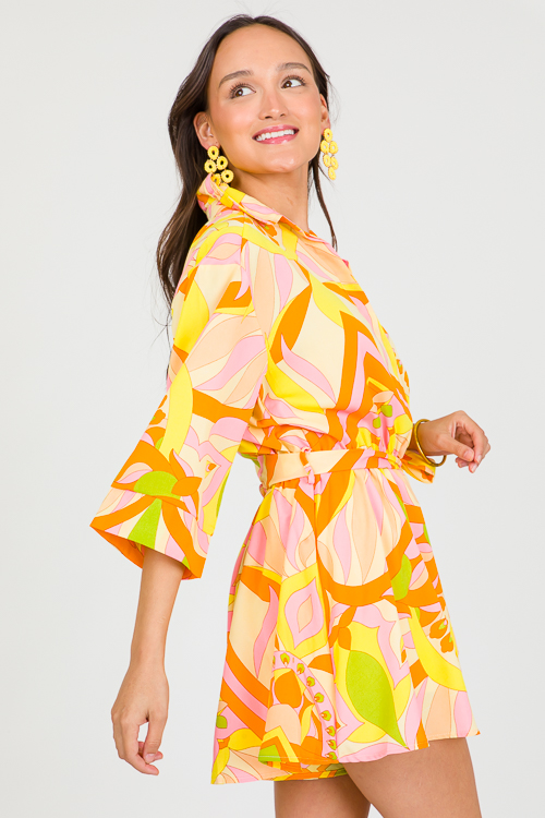 Brighter Days Ahead Romper, Orange