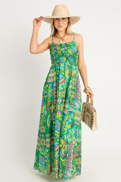 Summer Escape Maxi, Green Multi