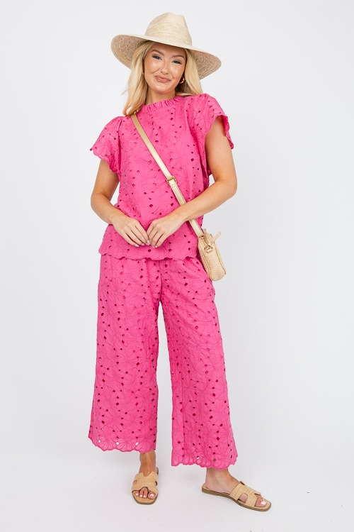 Eyelet Floral Pants, Pink - 0603-128.jpg