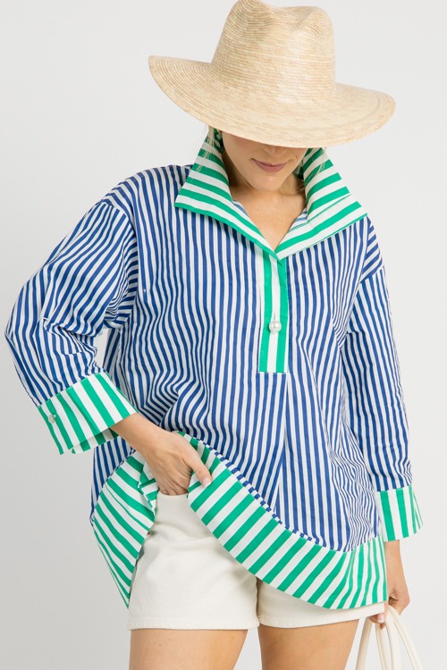 Pearl Button Stripe Top, Navy - 0603-95.jpg