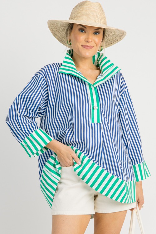 Pearl Button Stripe Top, Navy - 0603-96.jpg