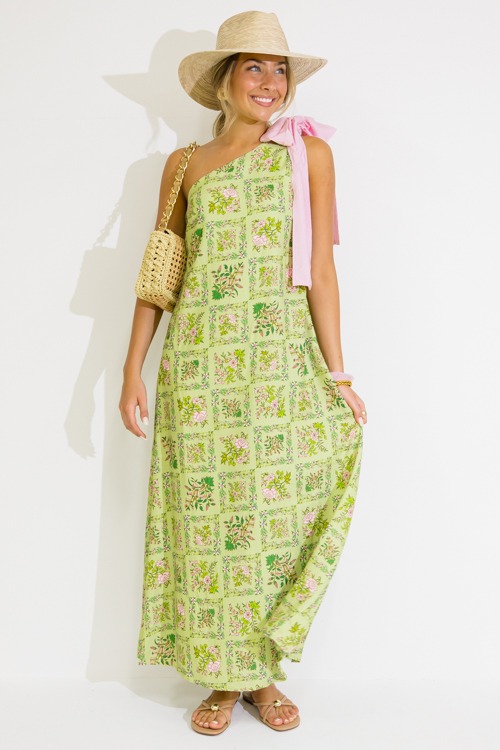 Floral Bow Shoulder Maxi, Green - 0604-27.jpg