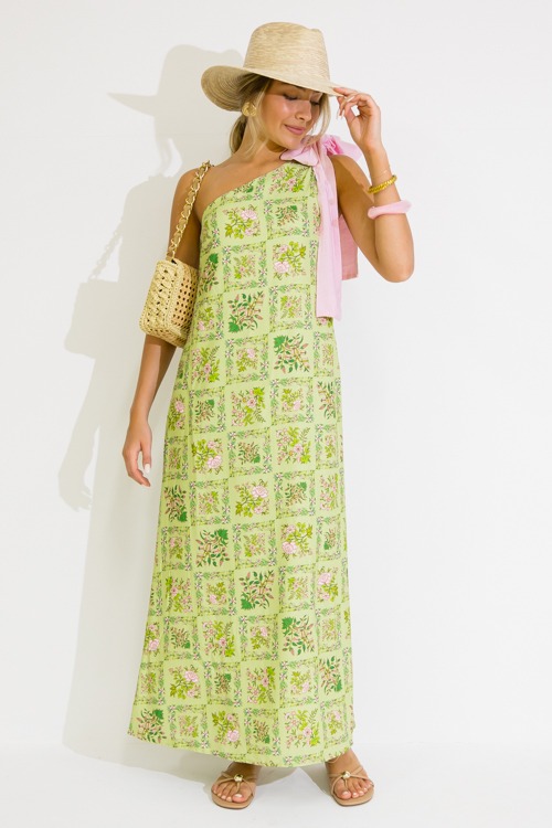 Floral Bow Shoulder Maxi, Green - 0604-30.jpg