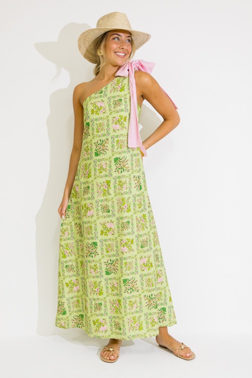 Floral Bow Shoulder Maxi, Green - 0604-31.jpg