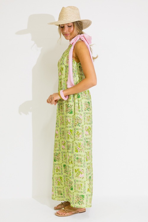 Floral Bow Shoulder Maxi, Green - 0604-32.jpg