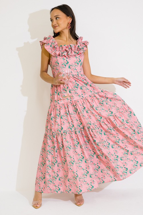 Every Rose Poplin Maxi, Pink