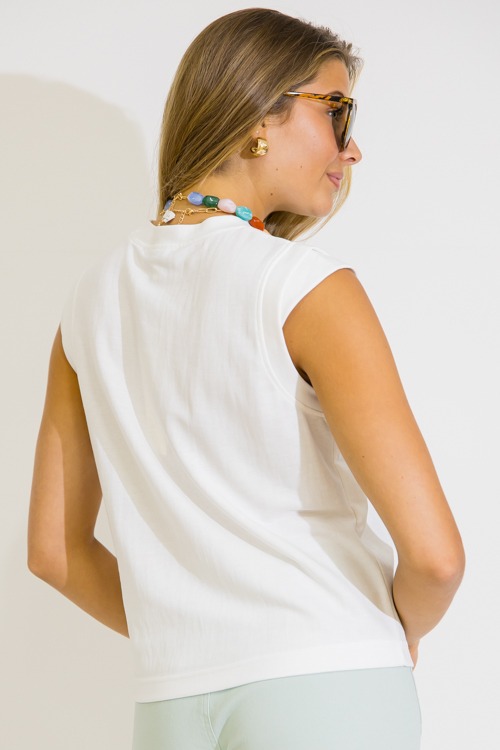 Simple Cap Sleeve Top, Off White - 0604-79.jpg