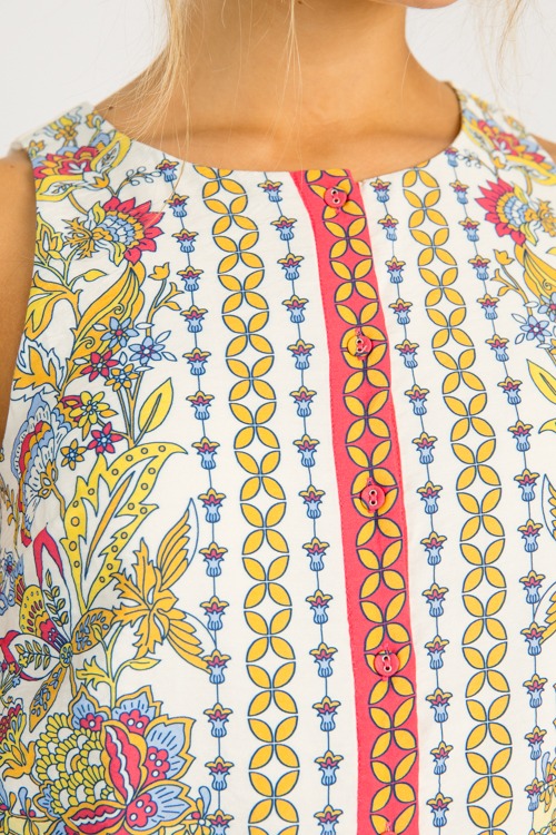 Floral Border Print Tank, Yello - 0605-102.jpg