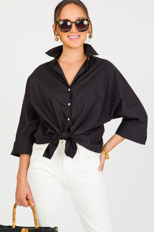 Patrice Button Down, Black