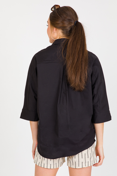 Patrice Button Down, Black