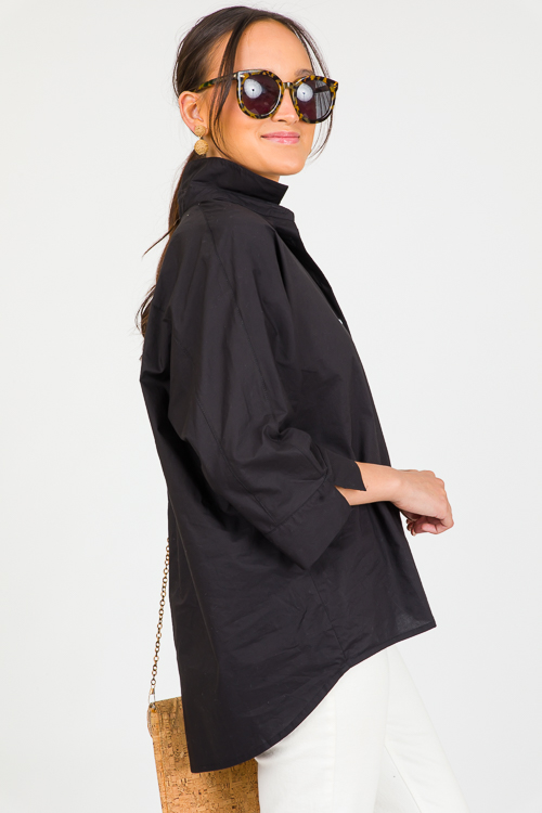 Patrice Button Down, Black