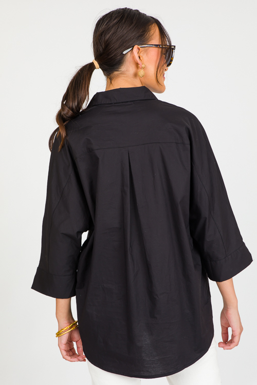 Patrice Button Down, Black