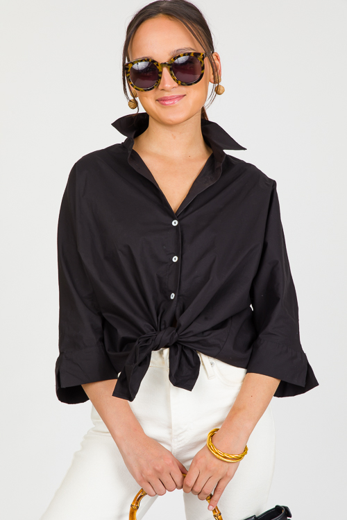 Patrice Button Down, Black