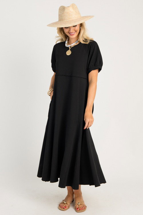 knee length dresses for ladies Nadia Printed Midi Dress - BLUE STRIPE