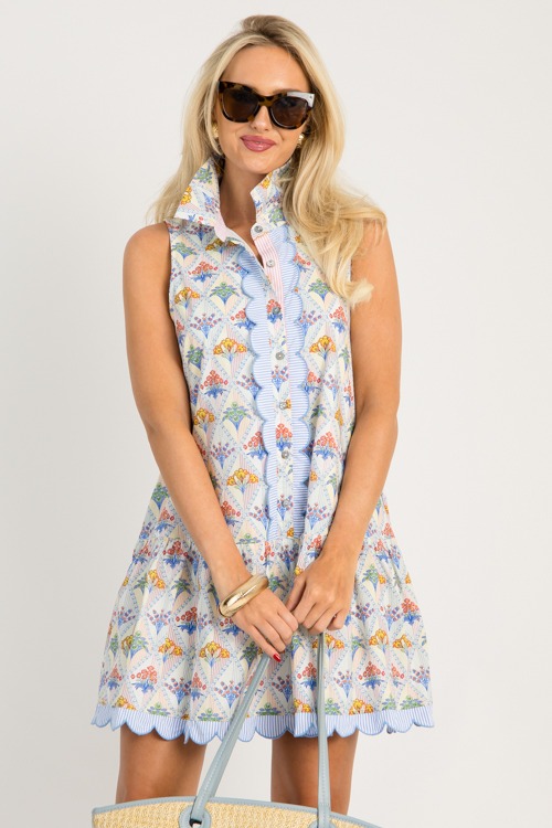 Floral Trellis Scallop Dress,Bl - 0605-121.jpg