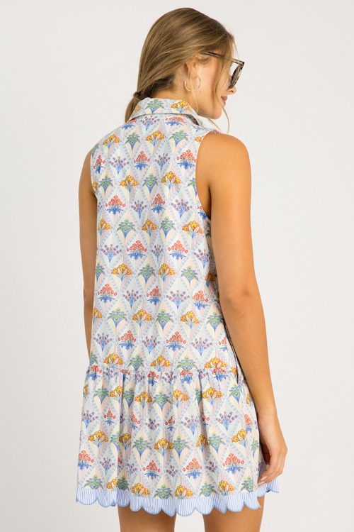 Floral Trellis Scallop Dress,Bl - 0605-123.jpg