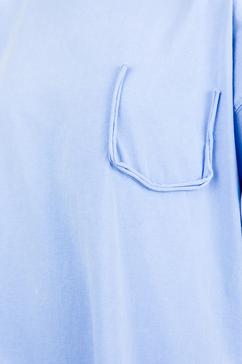 Mineral Wash Tee, Periwinkle