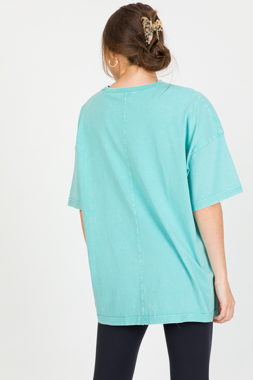 Mineral Wash Tee, Aqua