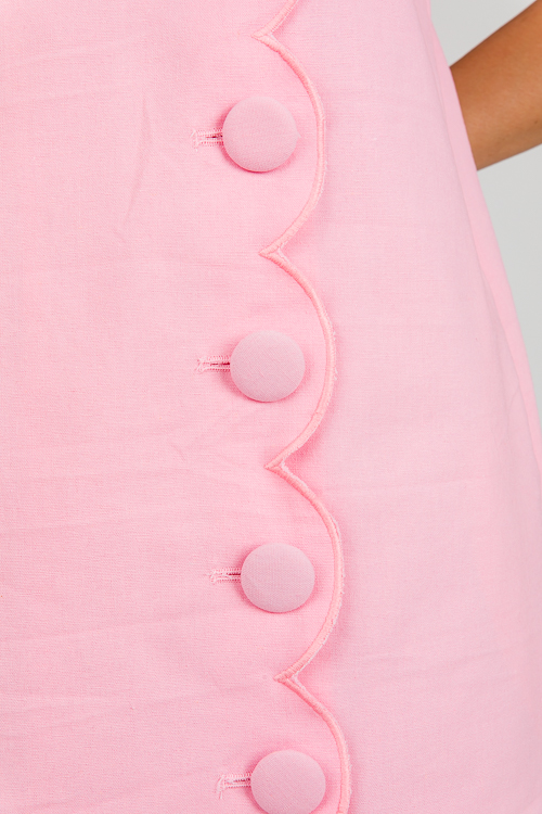 Scallop Button Shift, Pink