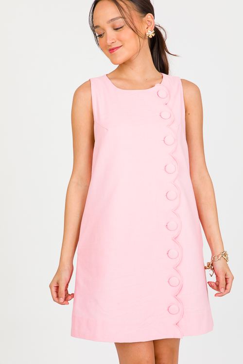 Scallop Button Shift, Pink