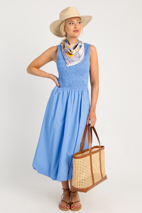 Ashton Smock Midi, Marine Blue