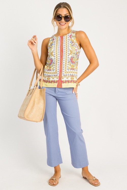 Floral Border Print Tank, Yello - 0605-97.jpg