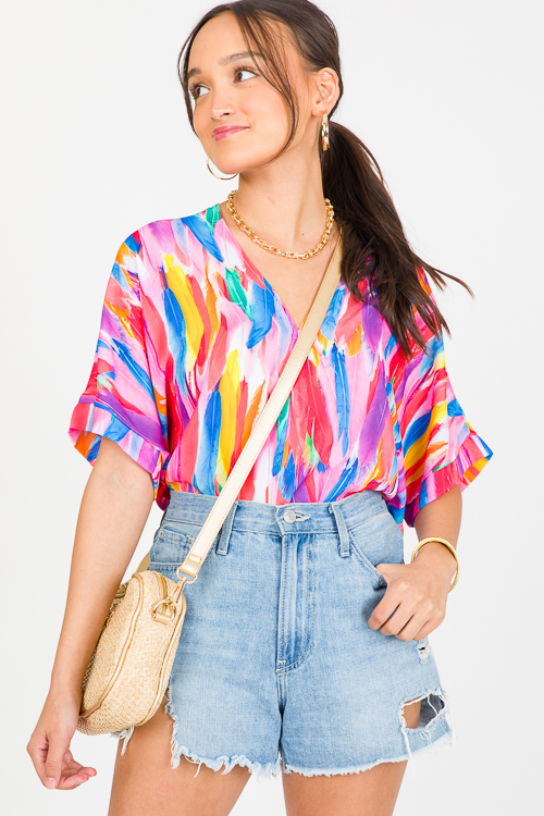 Multi Feather Blouse