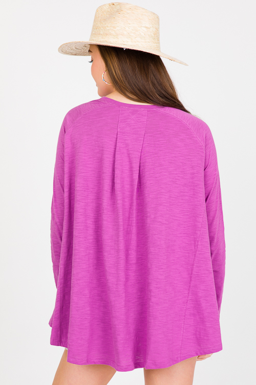 Long Sleeve Swing Tunic, Orchid