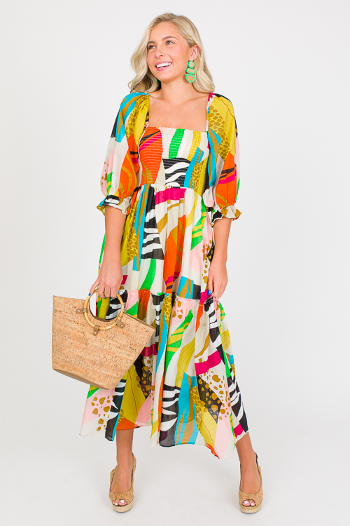 Bold Abstract Mix Midi, Multi