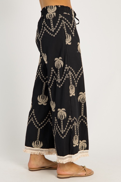 Palm Embroidery Pants, Black - 0606-58.jpg