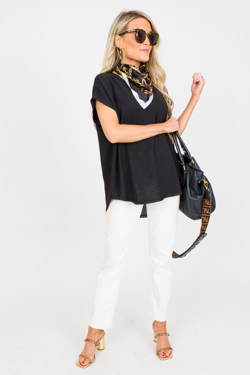 Darla Boxy Blouse, Black