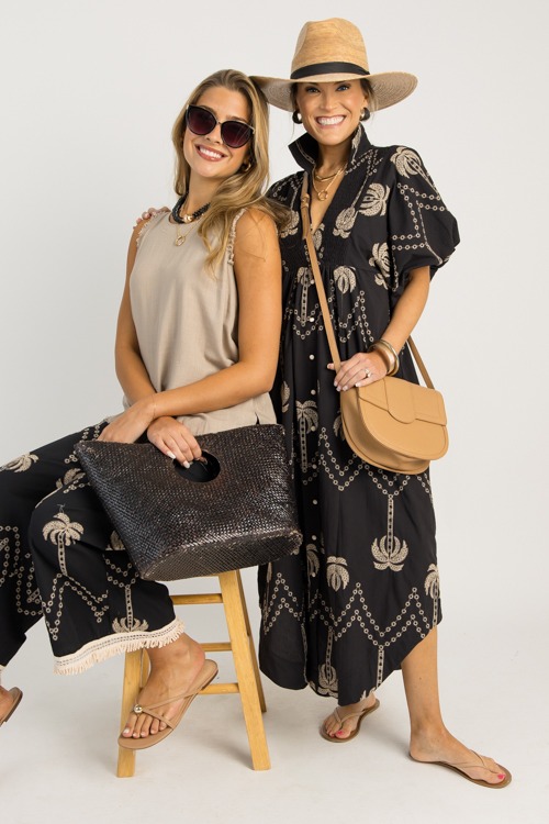 Palm Embroidery Pants, Black - 0606-60.jpg