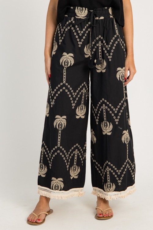 Palm Embroidery Pants, Black - 0606-61.jpg