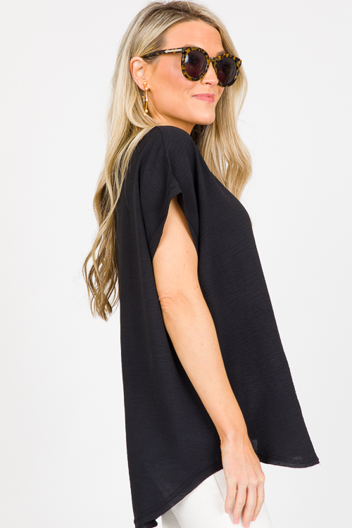 Darla Boxy Blouse, Black