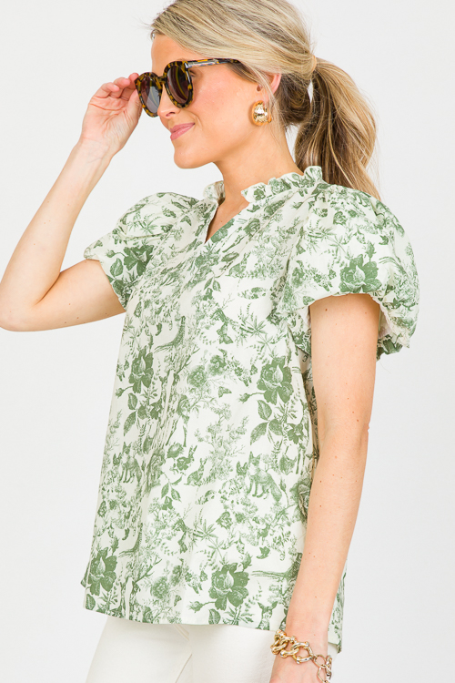 Toile Top, Olive