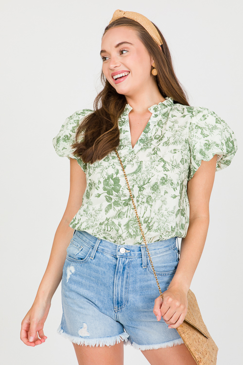 Toile Top, Olive