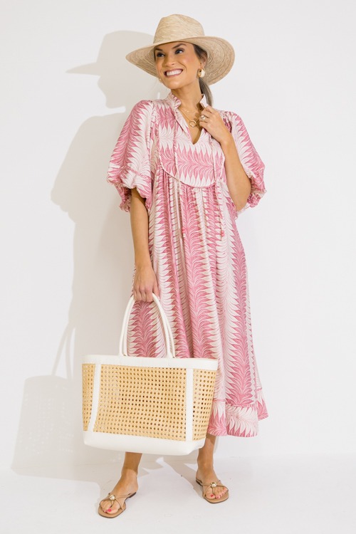 Mariah Printed Midi, Rose