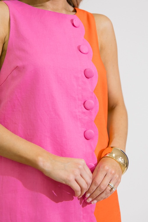 Colorblock Scallop Dress, Pink/ - 0609-38.jpg