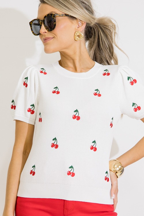 Cherry Embroidery Sweater Top - 0609-66p.jpg