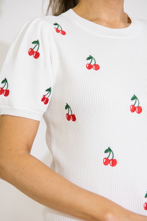 Cherry Embroidery Sweater Top - 0609-67h.jpg
