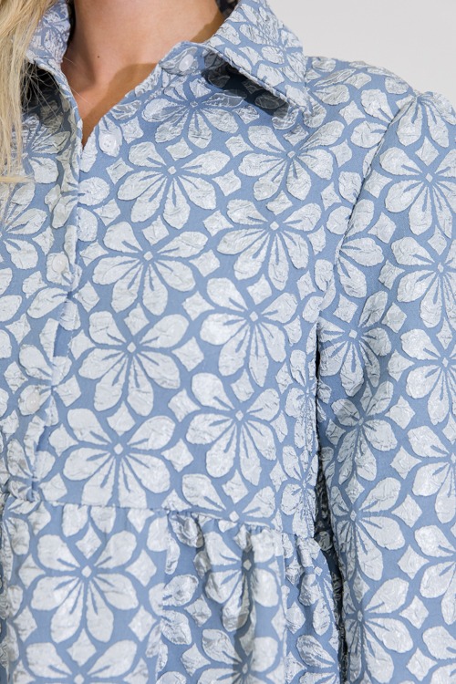 Floral Embossed Midi, Blue - 0609-83h.jpg