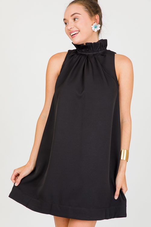 Preppy Persona Dress, Black
