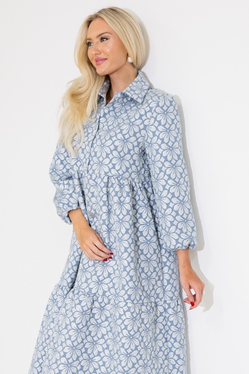 Floral Embossed Midi, Blue - 0609-90.jpg