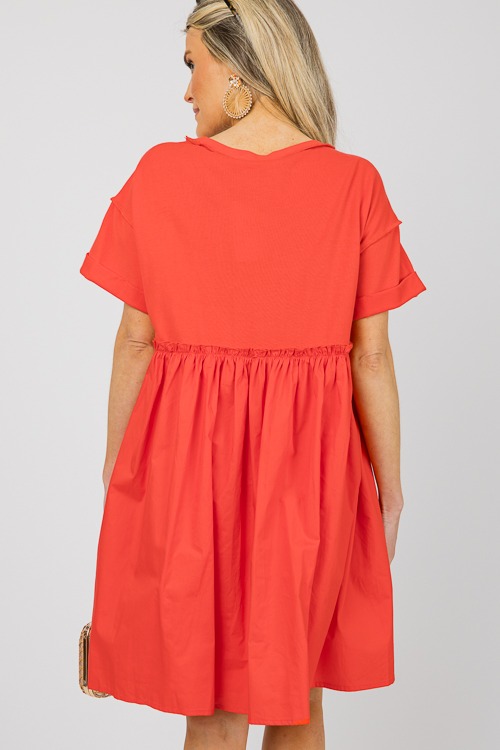 Contrast Babydoll Dress, Orange - 0610-121h-Edit.jpg