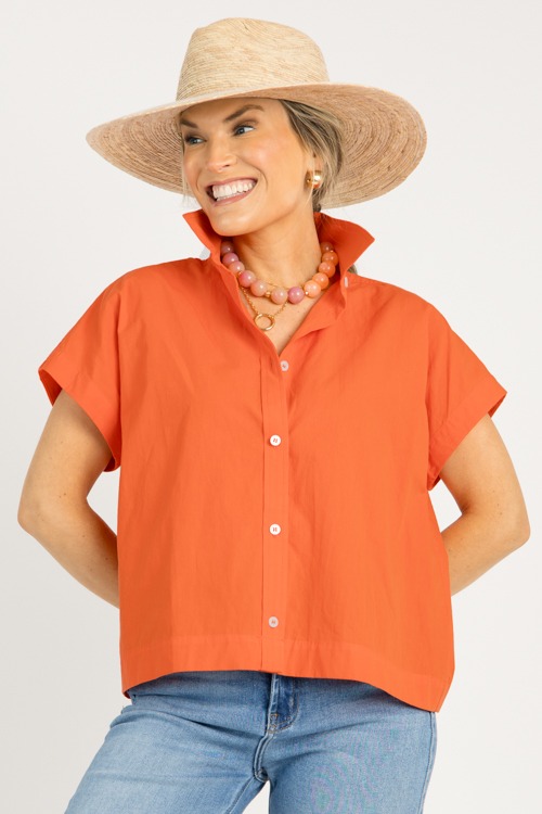 Papaya Button Up Shirt